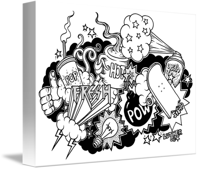 Image Library Stock Collection Of Free Crowd Line Download - Rockabilly Drawings (650x553), Png Download