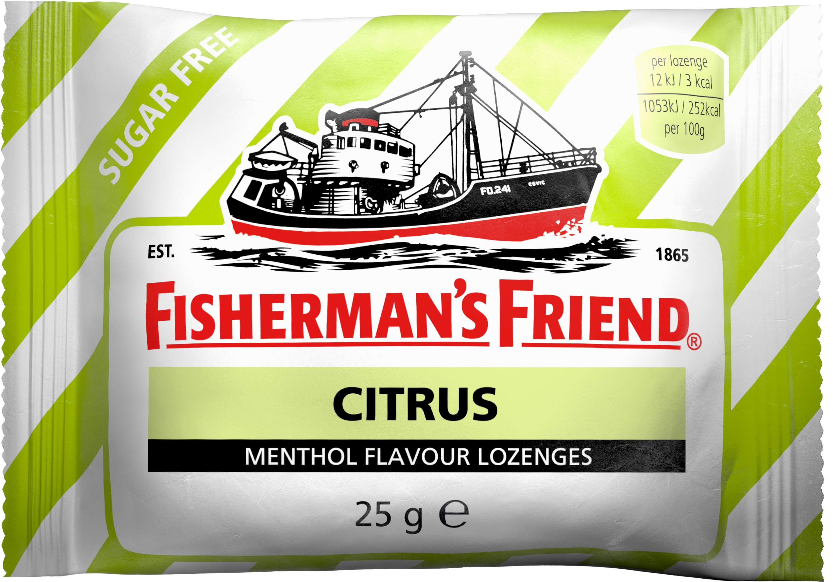 Pack25g Default Citrus - Fisherman's Friend Honey And Lemon (3000x2400), Png Download