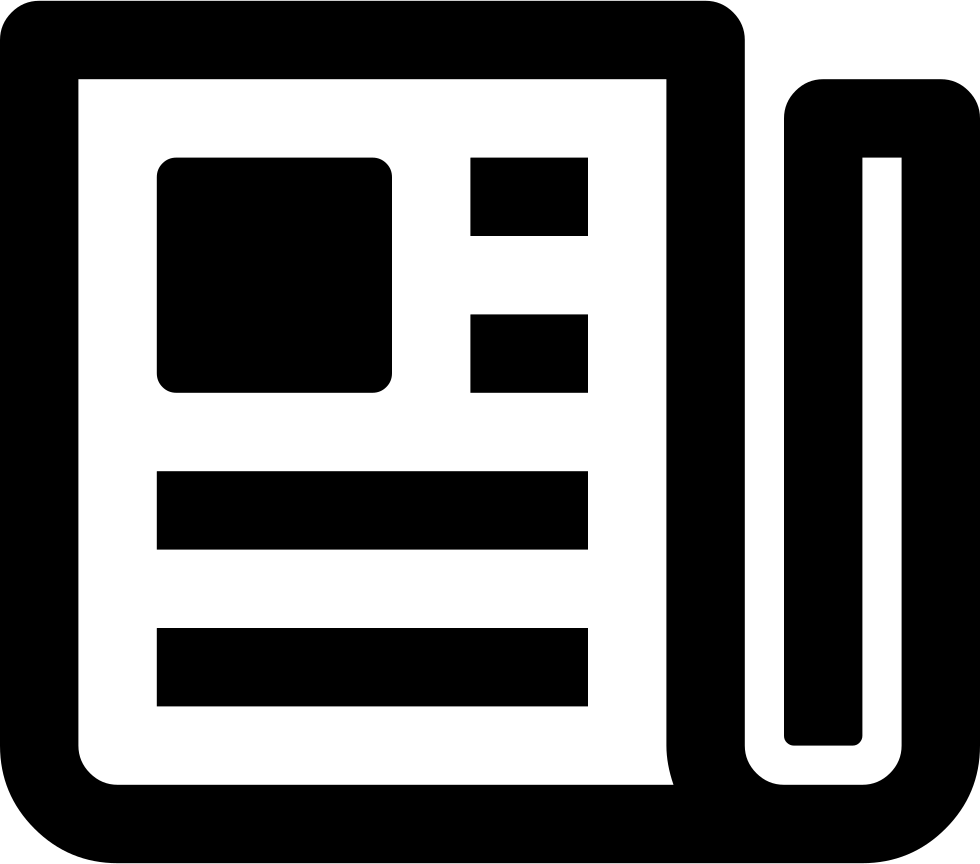 Transparent Download Svg Png Icon Free - Newspaper (980x864), Png Download