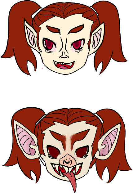 Vampire Bat - Cartoon (470x686), Png Download