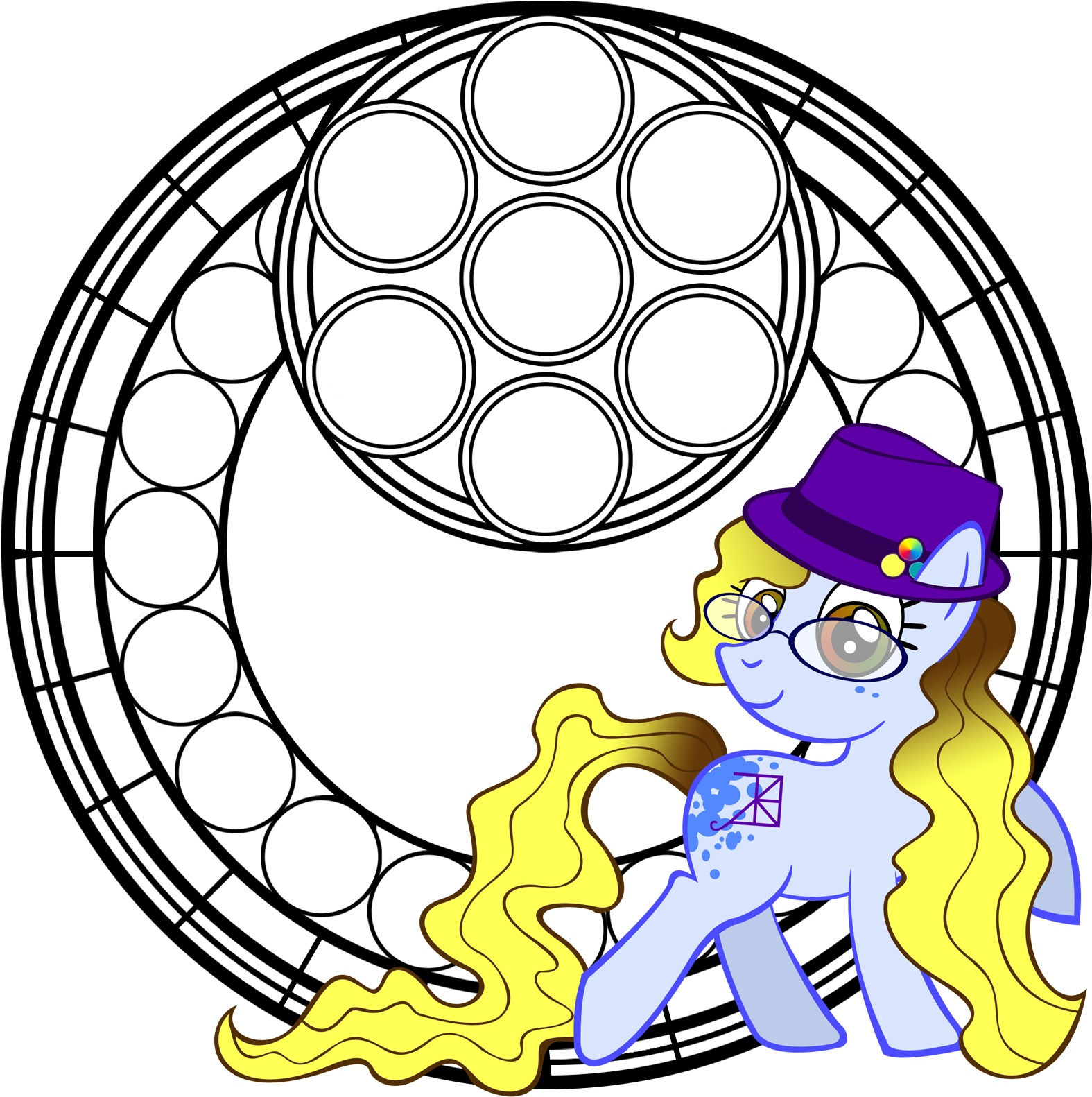 Png Royalty Free Stock Mlp Stained Glass By Akili Amethyst - Stained Glass Window Base (1600x1600), Png Download