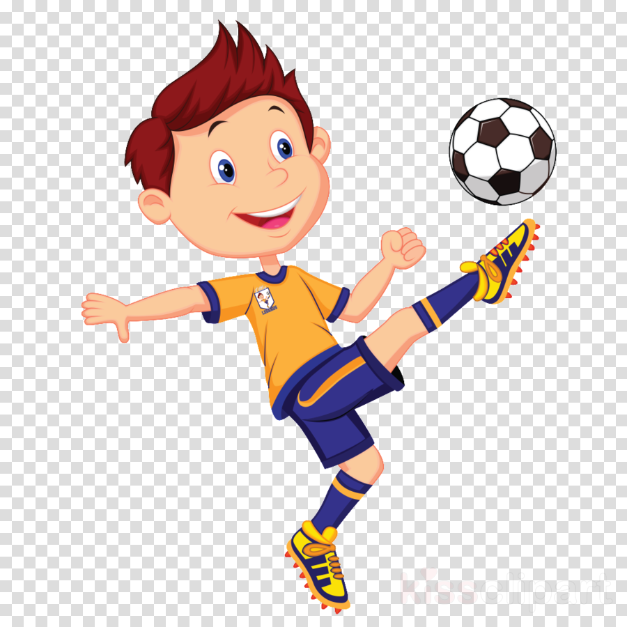 Download Playing Football With Friends Clipart Football - Boy Soccer Player Clipart (900x900), Png Download