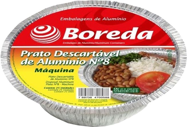 Mineira Embalagens Marmitex N8 Fechamento Maquina Boreda - Marmitex Aluminio N 5 (1000x1000), Png Download
