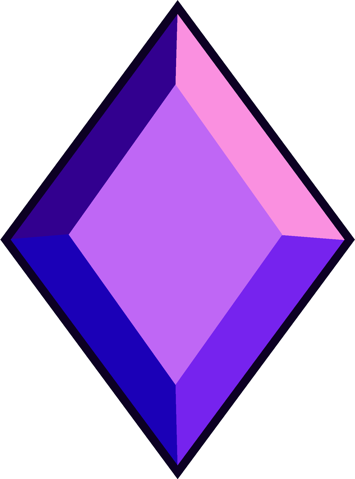 Orchid Diamond Gemstone - Steven Universe Purple Diamond Gemstone Png (1493x2000), Png Download