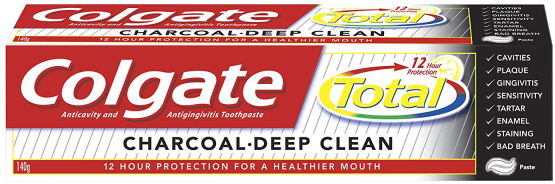 Colgate Total Charcoal - Colgate Charcoal Toothpaste Uk (601x601), Png Download