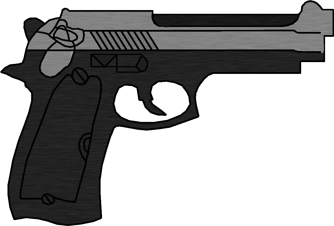 Pistol Drawn (1182x816), Png Download