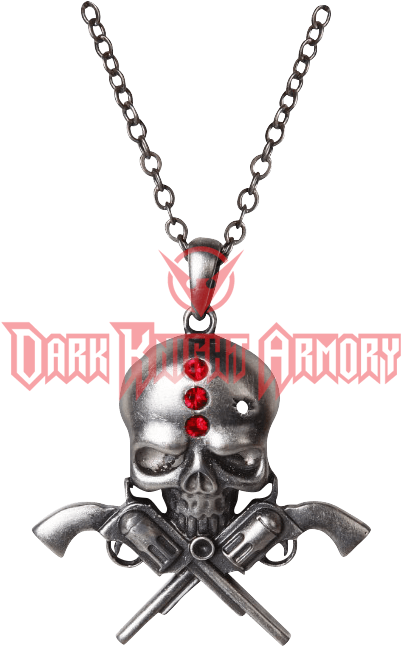 Gunslinger Skull Necklace (646x646), Png Download