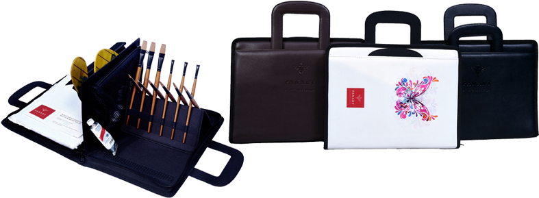 Cris-cross Style Collapsible Brush Holder - Briefcase (800x460), Png Download