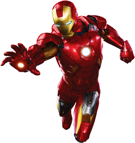 Os Vingadores Em Png - Iron Man Transparent Background (569x600), Png Download