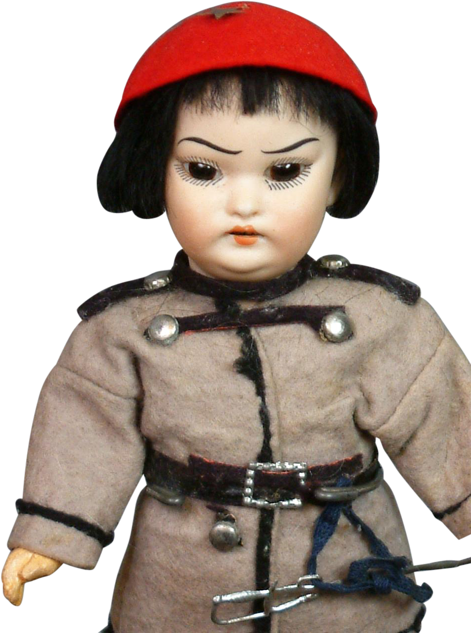 Hoffmeister 4900 Asian Soldier Antique Character Doll - Doll (1274x1274), Png Download