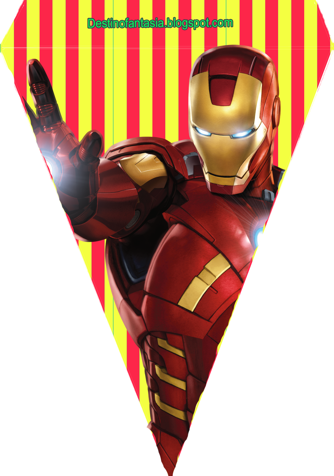Bandeirinha Festa Os Vingadores - Iron Man - The Avengers (1122x1600), Png Download