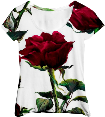 Blusa Branca Com Rosas Vermelha Mc - Wallpaper (600x600), Png Download
