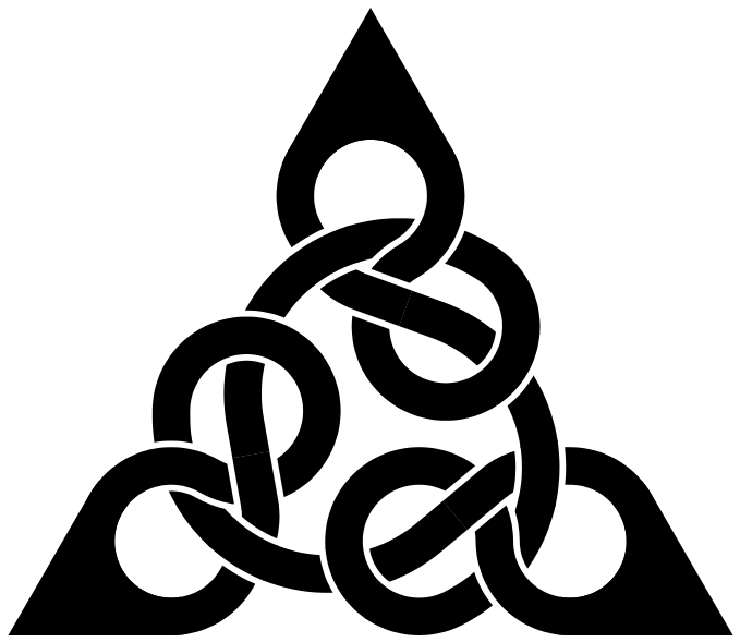 Three Figure8 Knot Triang2 - Celtic Knot Triangle (690x600), Png Download
