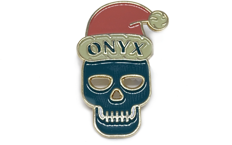 Santa Skull Pin - Coffee (800x800), Png Download