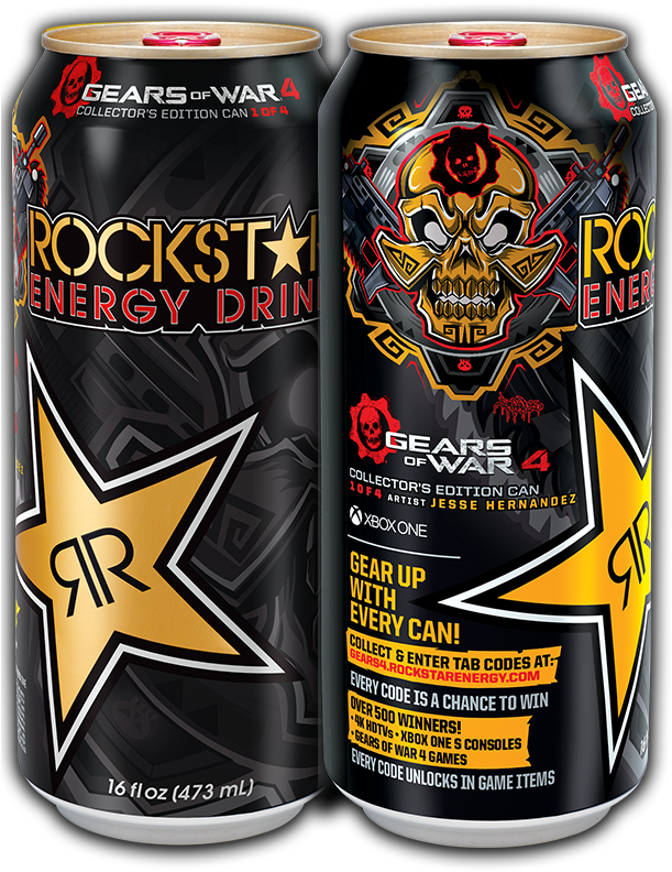 Luchador - Rockstar Energy Drink Gears Of War (610x821), Png Download