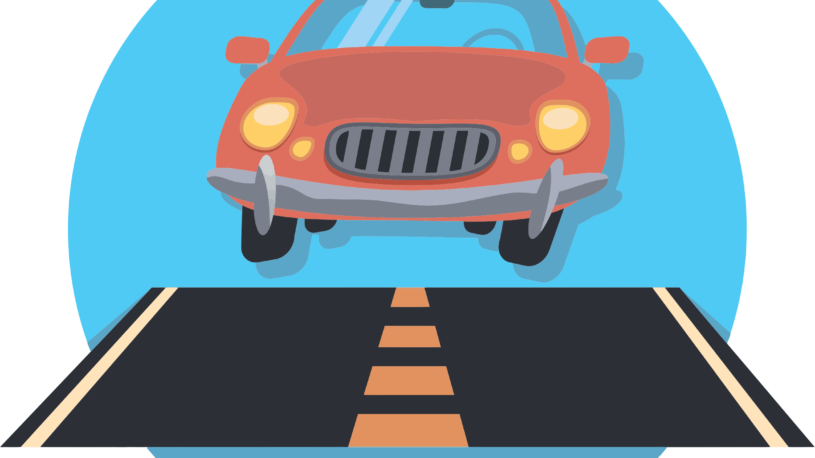 Easily Accessible By Road & Air - Road Traffic Vehicle Art (815x458), Png Download