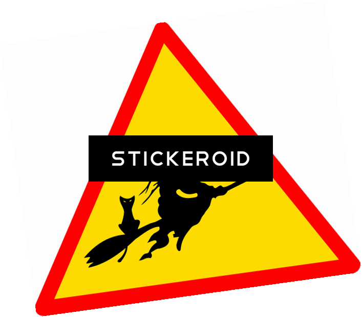 Scarlet Witch - Halloween Warning Sign Png (707x618), Png Download