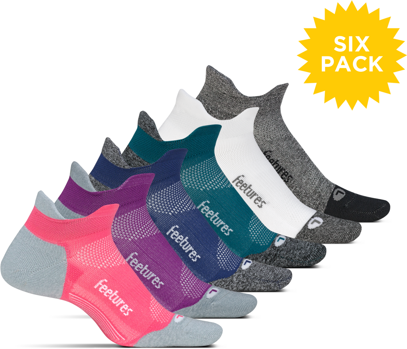 Feetures Merino 10 Max Cuscino No Show Tab - Foto 8