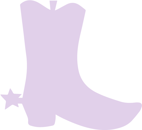 Boot Spur Left Purple Vector 600px - Cowboy Boot (600x600), Png Download