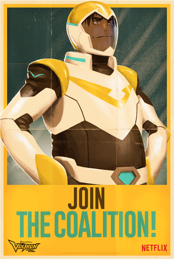 Nycc 17 Exclusive Poster Hunk - Voltron Join The Coalition (1023x1024), Png Download