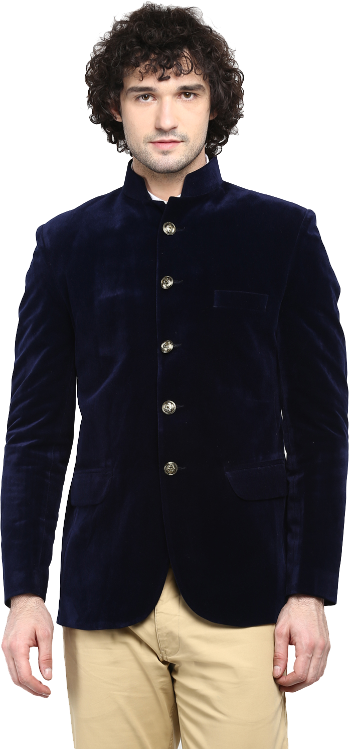Download Blue Velvet Jodhpuri Suit Full Size PNG Image PNGkit