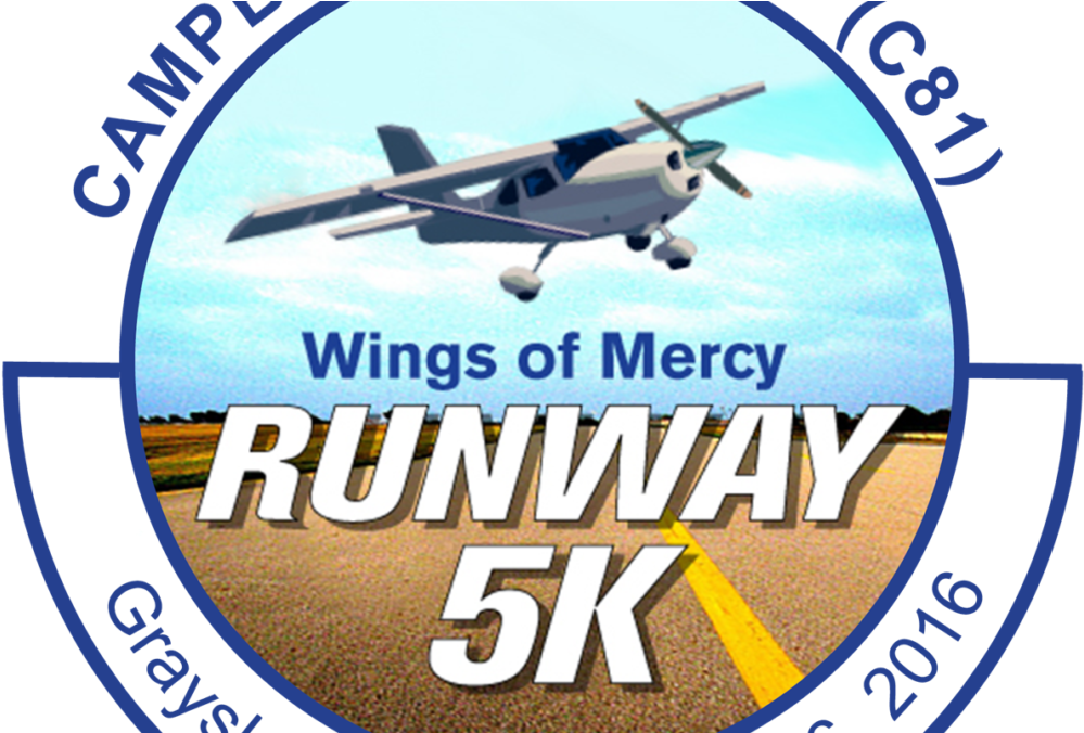 The Lake County Runway 5k Starts At - Wings Of Mercy Runway 5k (1080x675), Png Download