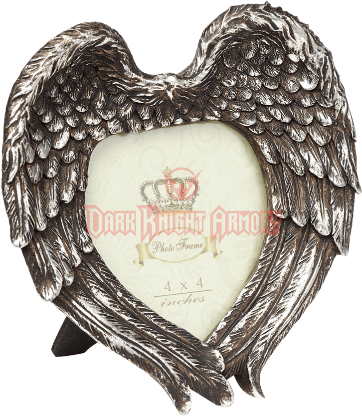 Angel Heart Photo Frame - Alchemy Gothic Winged Heart Photo Frame (850x850), Png Download