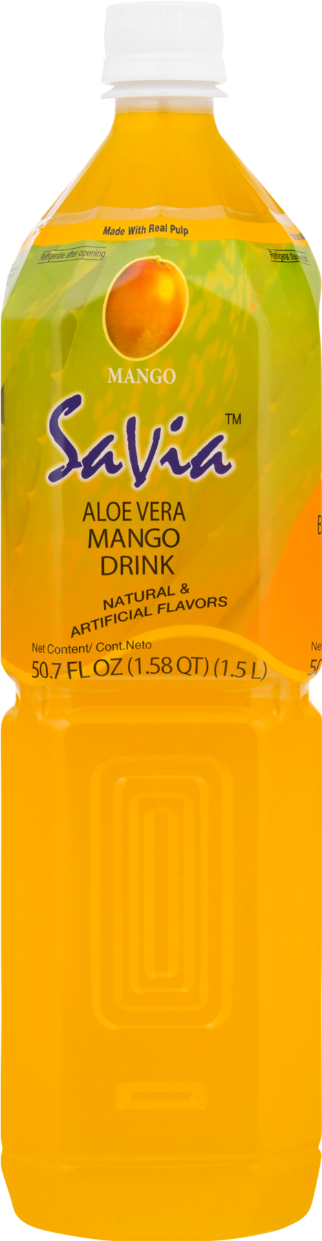Savia Aloe Vera Drink, Mango - 50.7 Fl Oz Bottle (1800x1800), Png Download