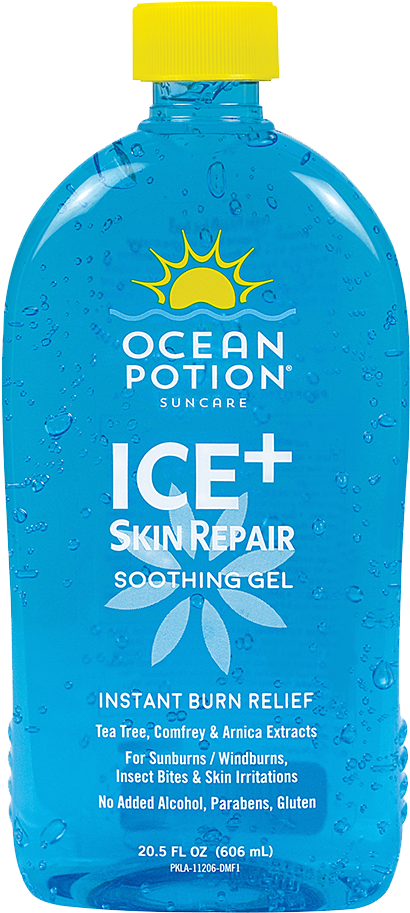 Ocean Potion® Ice ™ Skin Repair Soothing Gel Provides - Ocean Potion After Sun Lotion (1000x1000), Png Download