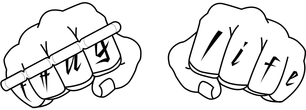 Thug Life Fist Png Transparent Image - Thug Life Fist (1000x426), Png Download