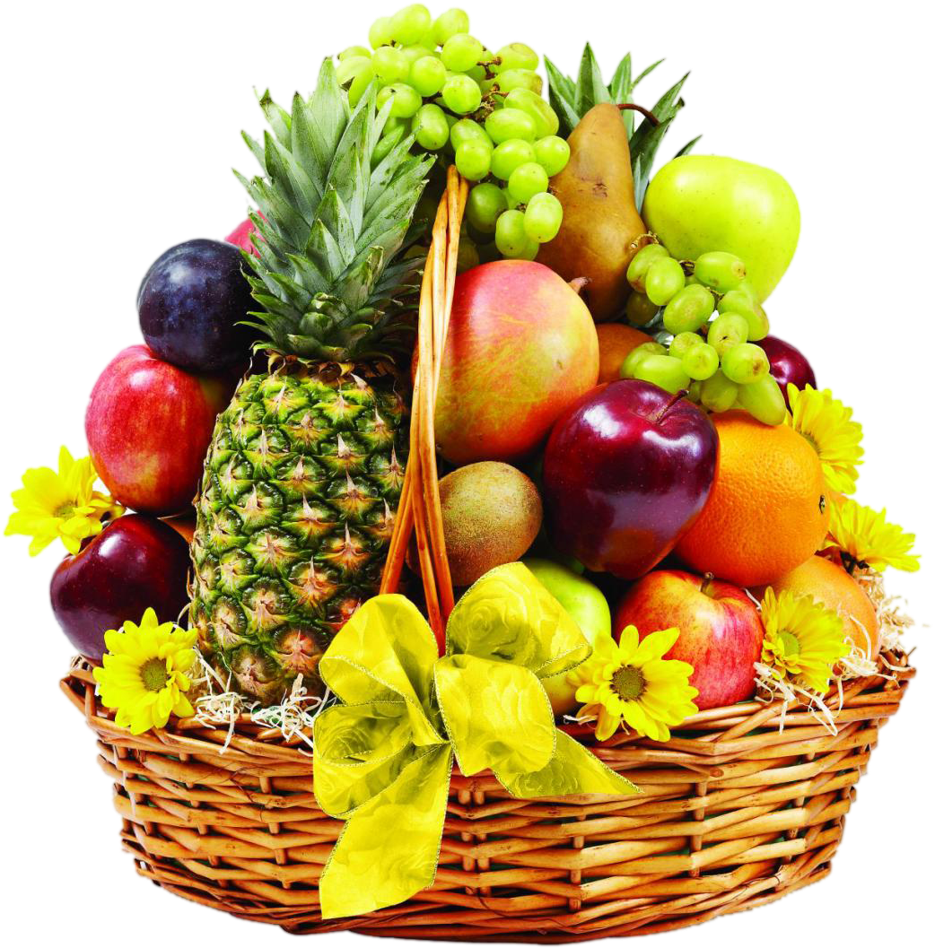 Basket Of Fruits Png (1098x1200), Png Download