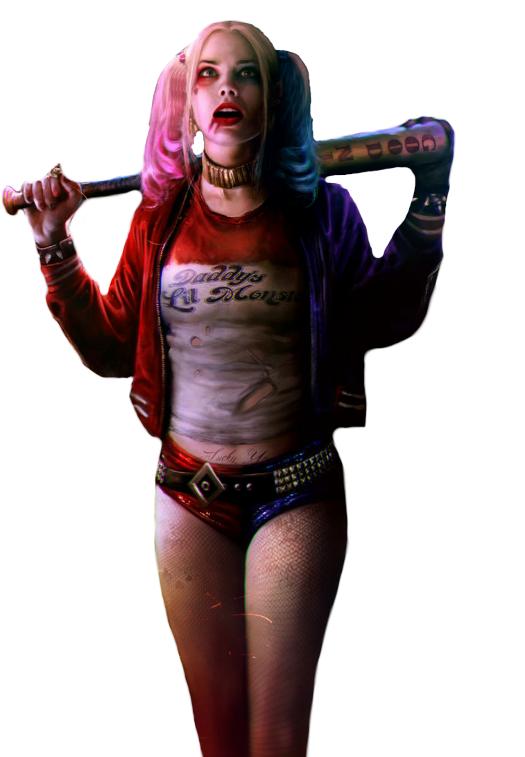 Harley Quinn Png Image - Harley Quinn And The Joker Kissing (849x1090), Png Download