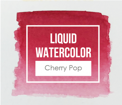 Liquid Watercolor - Cherry Pop - Watercolor Painting (416x416), Png Download