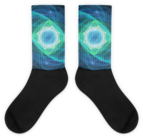 Electric Sea Turtle - Sock (600x600), Png Download