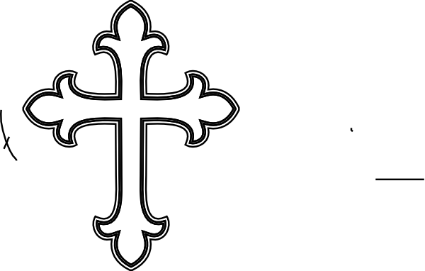 Image Library Church Cross Clipart - Cross Clipart Black And White (600x382), Png Download
