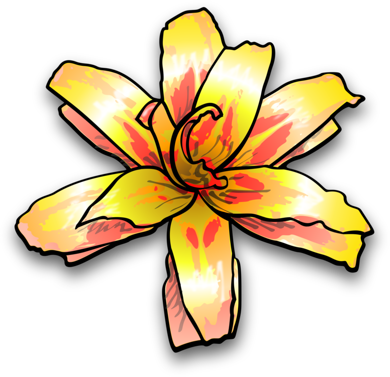 Yellow Flower Blue Watercolor Painting Petal - Yellow Flower Clip Art (776x750), Png Download