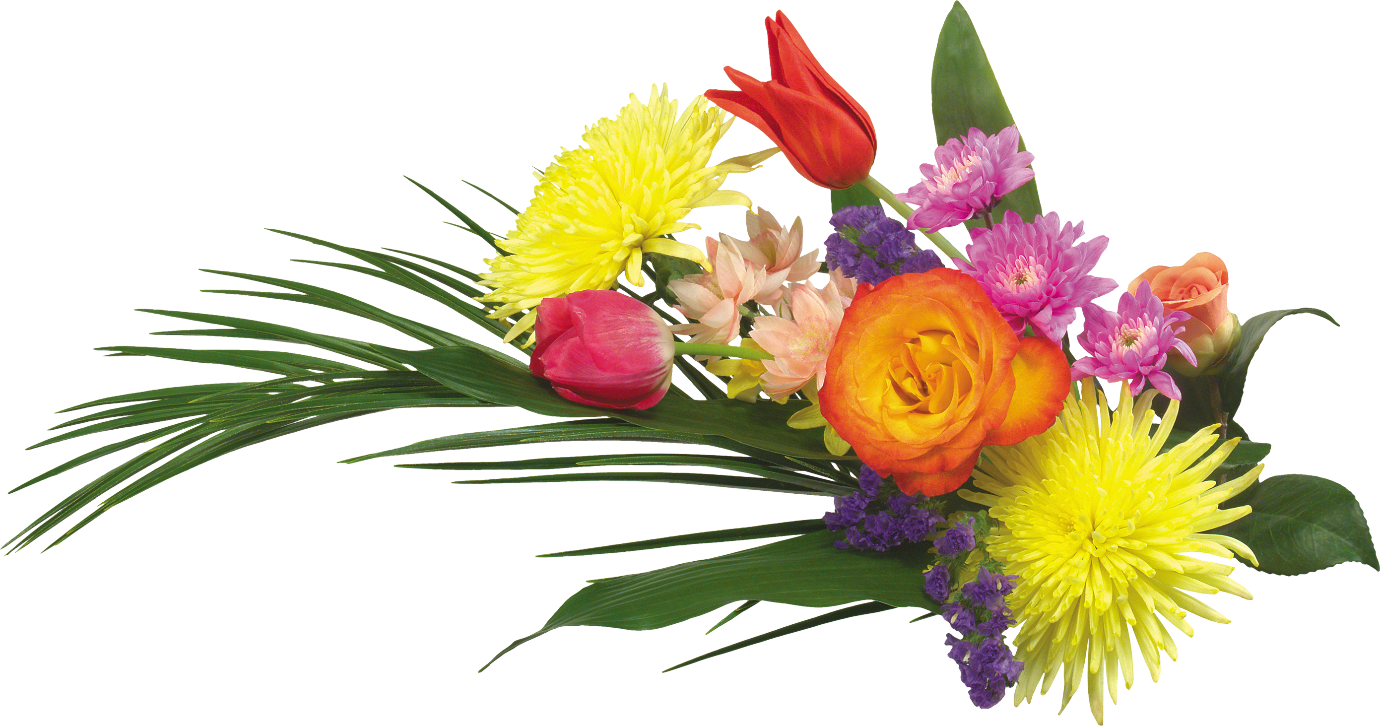 Bouquet Flowers Png - Полевые Цветы Букет Png (2781x1463), Png Download