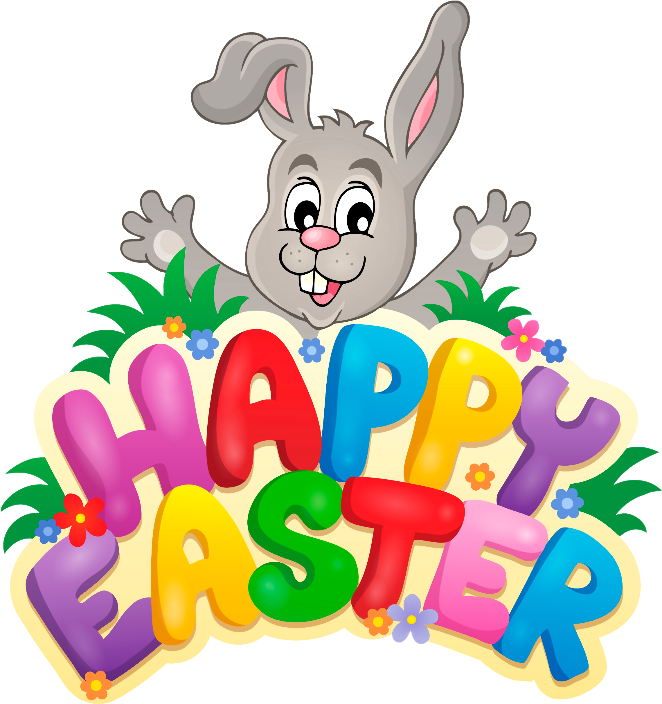 Happy Easter Bunny Clipart (2377x2492), Png Download