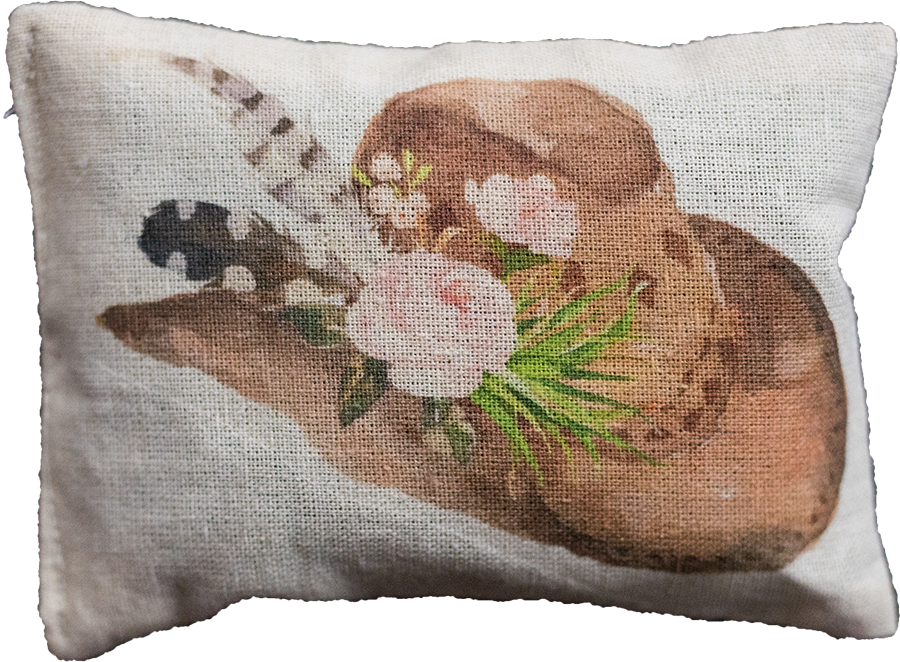 Floral Watercolor Hat - Cushion (900x662), Png Download