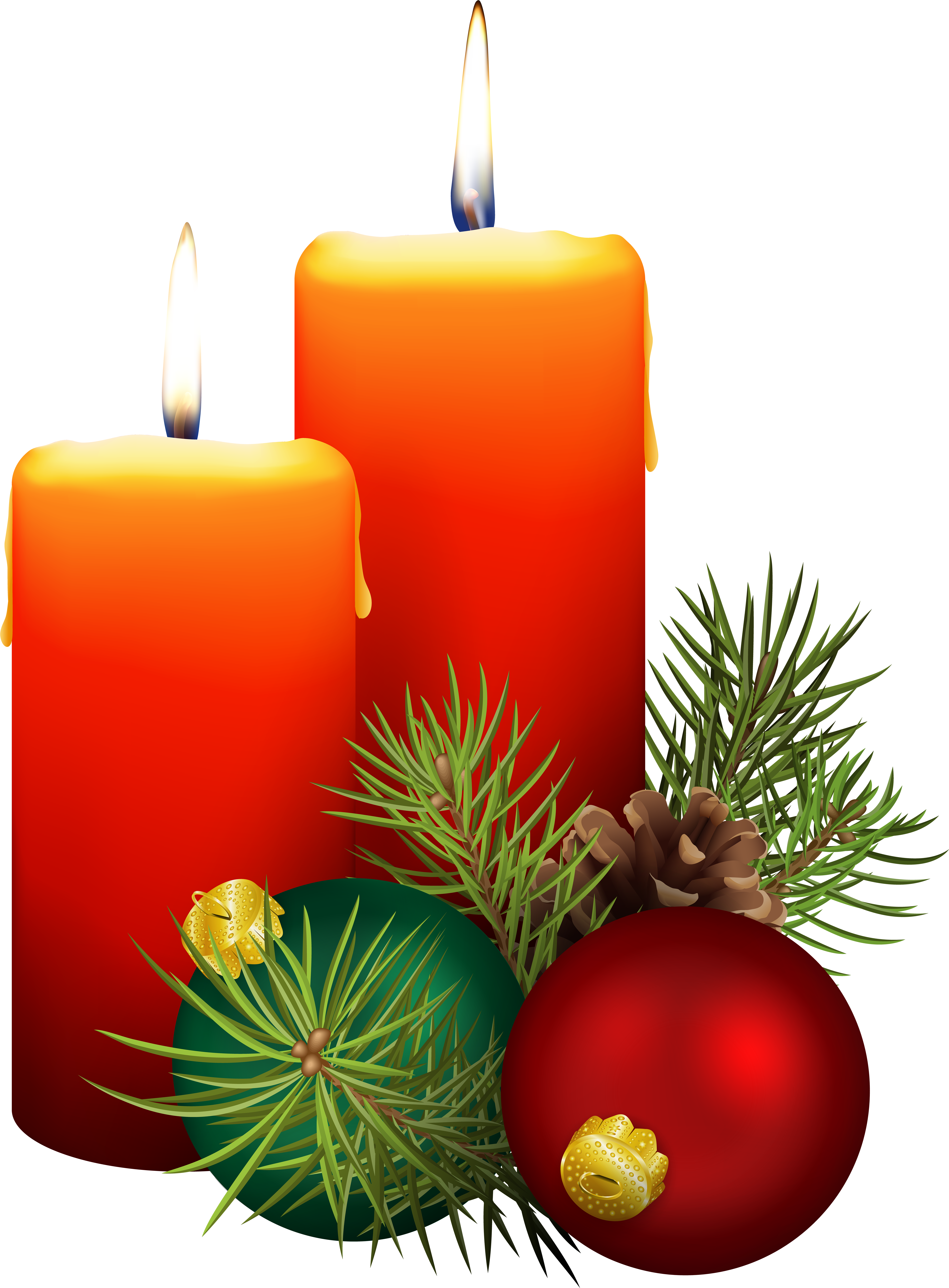 Chrsitmas Candles Png - Clip Art (5940x8000), Png Download