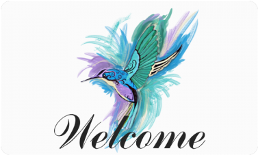 Handpainted Hummingbird Watercolor Doormat - Fairy (500x500), Png Download
