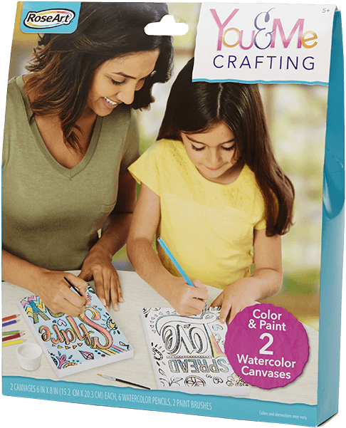 Roseart You & Me Crafting, Watercolor Canvases (600x600), Png Download