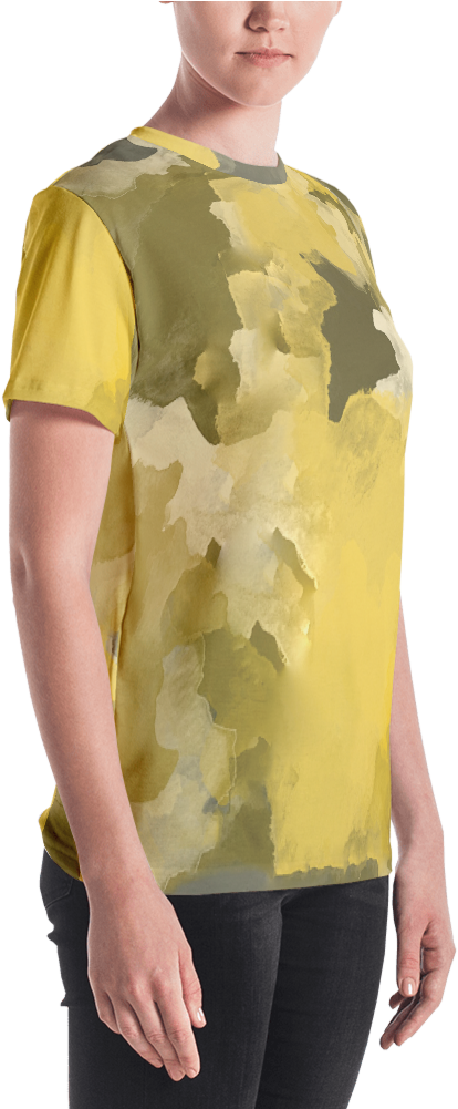Yellow Orche Watercolor Women's T Shirt T Shirt Zazuze - Pumpkin Shirt - Halloween Shirt - Pumpkin Costume - (1000x1000), Png Download
