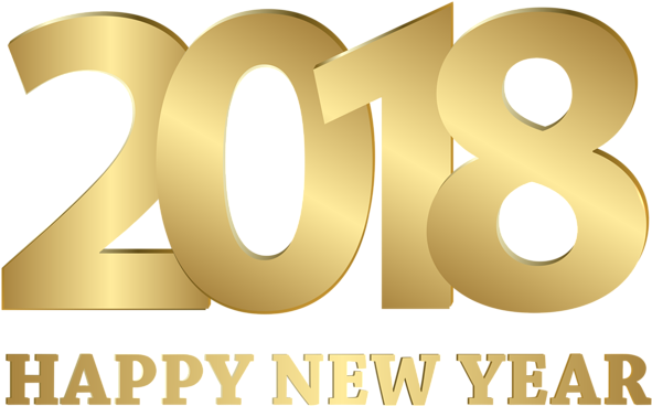 2018 Transparent Happy New Year - Happy New Year 2018 Transparent (600x373), Png Download
