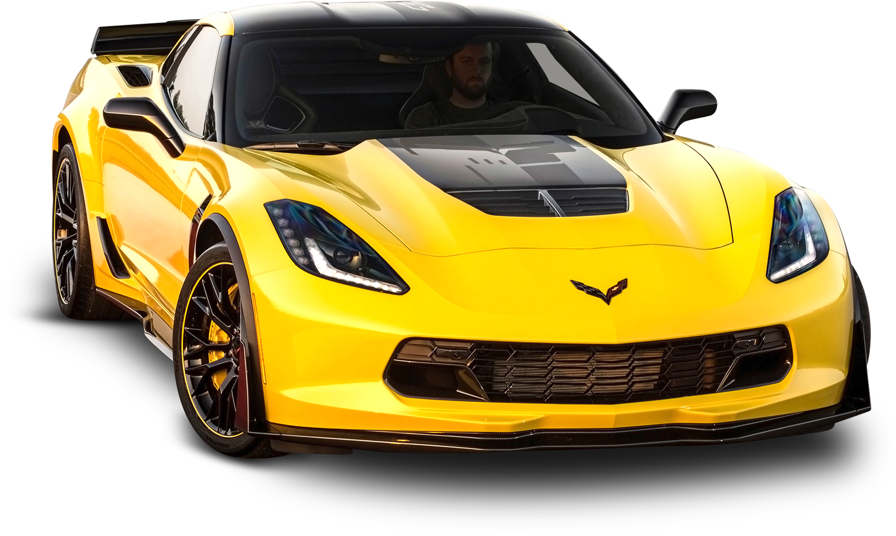 Yellow Chevrolet Corvette Z06 C7 Car Png Image - Corvette C7 Png (1950x1219), Png Download