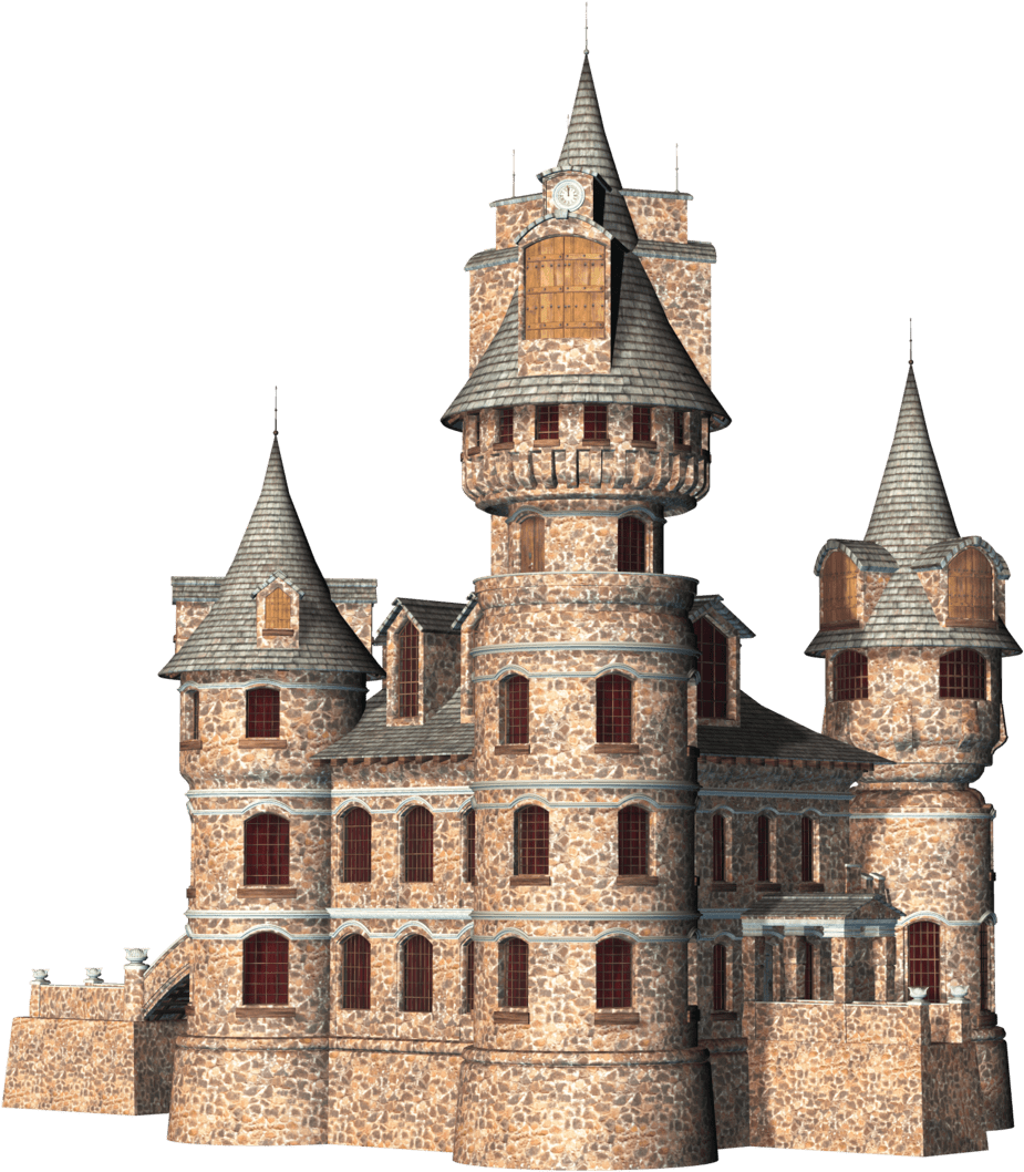 Castle 3d Clipart - Castle Transparent (1024x1068), Png Download