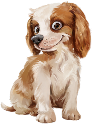 Tube Chien Cute Dogs, Dog Paintings, Cut Animals, Animals - Puppy In Watecolor Clipart (300x402), Png Download