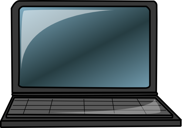 Small - Open Laptop Clipart (600x423), Png Download