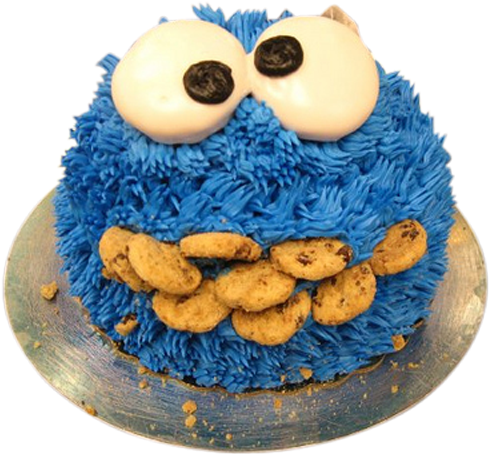 Cookie Cakes Nyc - Cookie Monster Bday Party (500x500), Png Download