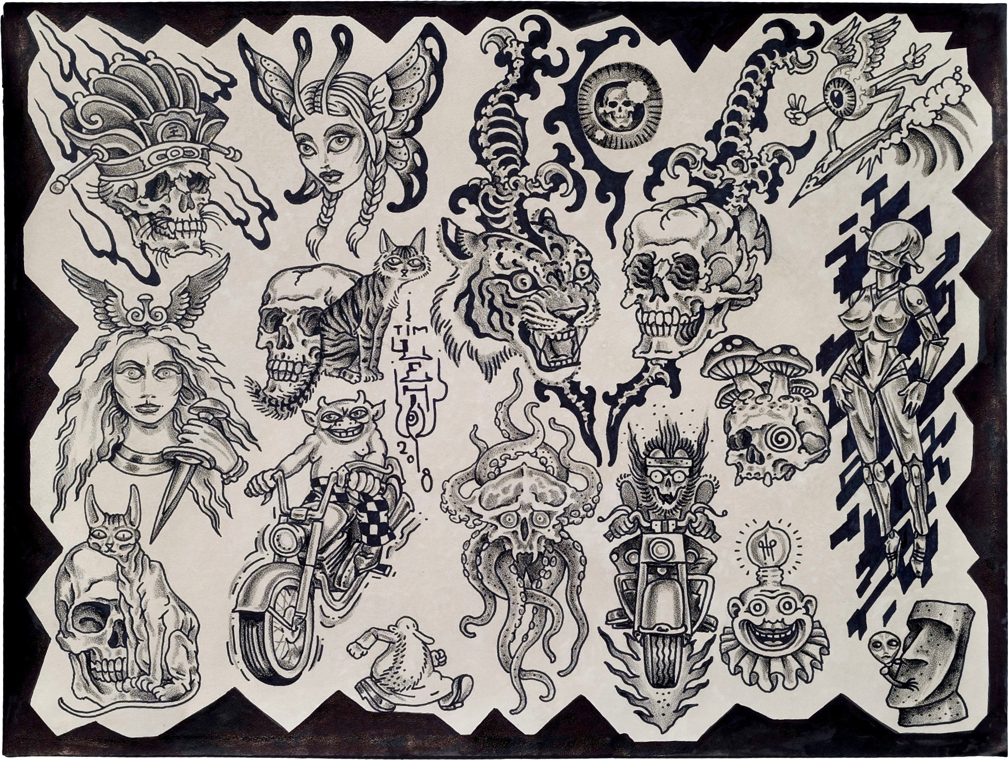 Tim Lehi Tattoo Flash (2048x2048), Png Download